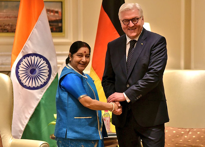 EAM Sushma Swaraj meets German President Frank Walter Steinmeier
