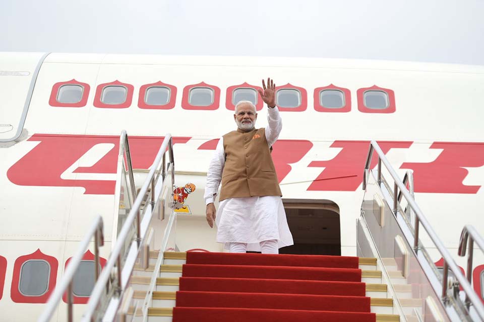  Prime Minister Narendra Modi departs for Delhi from Wuhan