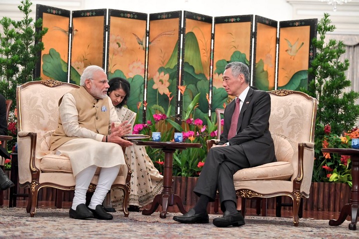 PM Narendra Modi and Singapore’s PM Lee Hsien Loong