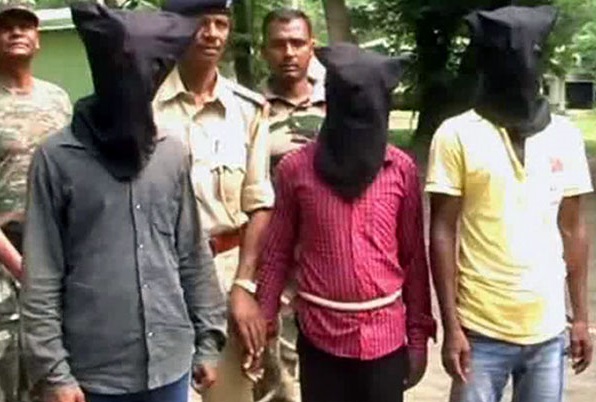 The three accused arrested by police 