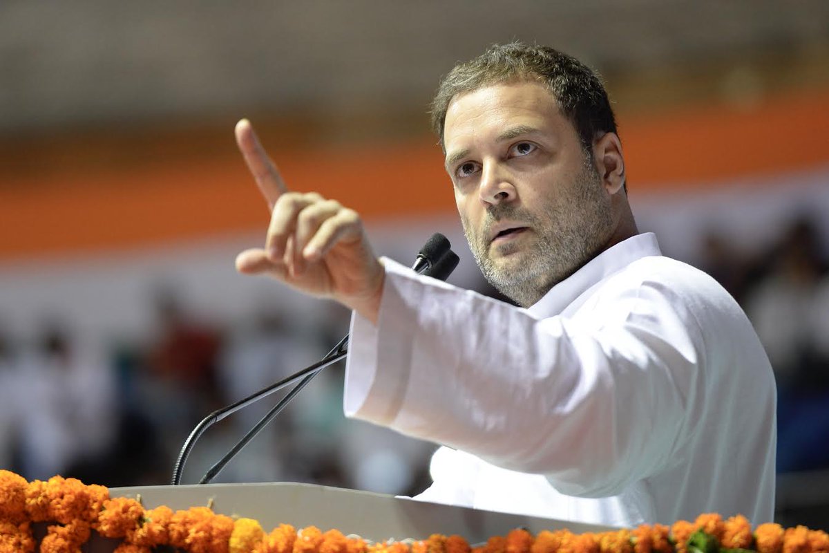 Rahul  Gandhi addressing at the National OBC Convention of the Congress at Talkatora Stadium 