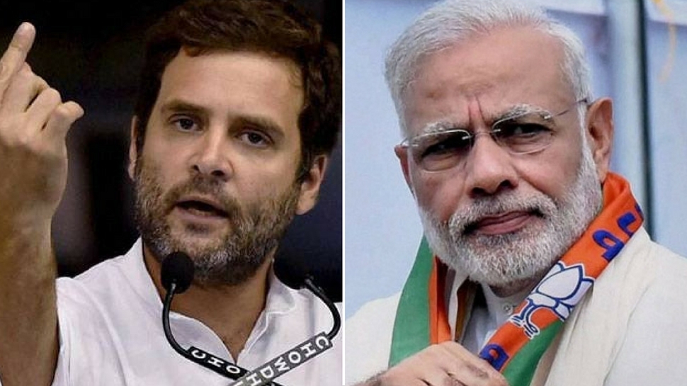  Prime Minister Narendra Modi and Congress president Rahul Gandhi