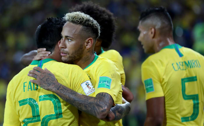 Brazil team celebrates their victory