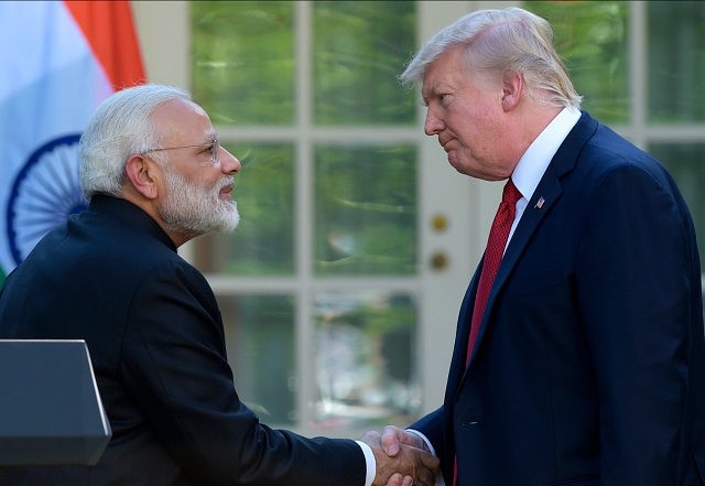 PM Narendra Modi with Donald Trump
