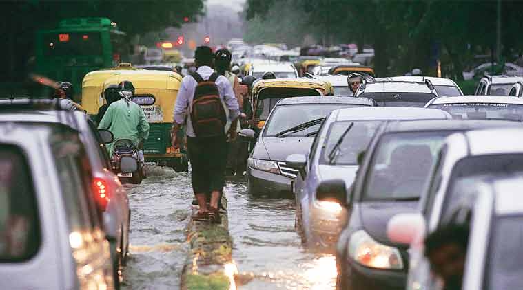 Heavy rains lashed the capital city