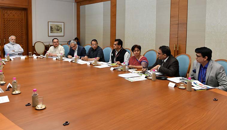 Prime Minister Narendra Modi on Saturday reviewed the meeting 