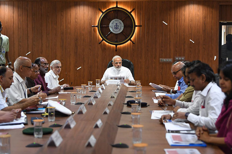 Prime Minister Narendra Modi in a  high-level meeting in Kochi