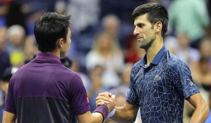 Novak Djokovic and Kei Nishikori