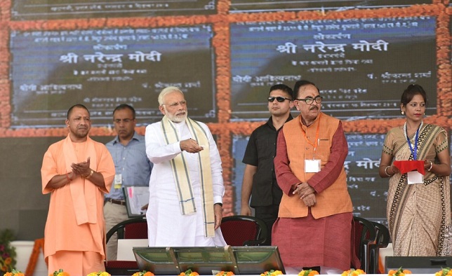 Prime Minister Narendra Modi launching the project in Varanasi
