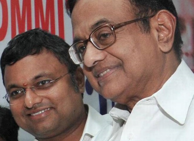 P Chidambaram and his son, Karti Chidambaram