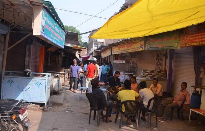 Meat shops near Jama Masjid in Old Gurugram