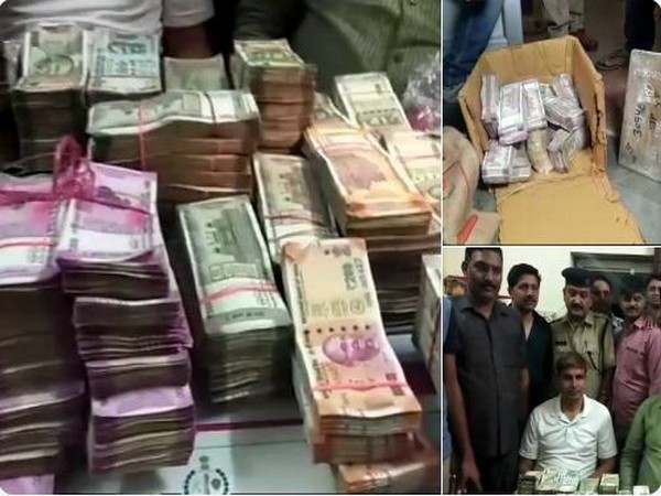 Visuals of the seized cash