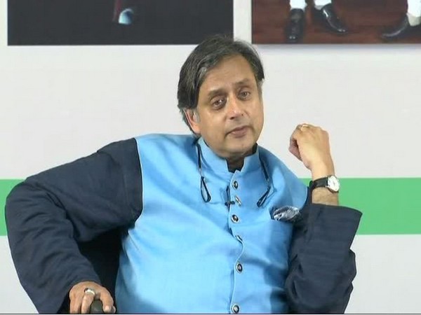 Congress leader Shashi Tharoor during an interaction with members of the All India Professional Congress in Mumbai
