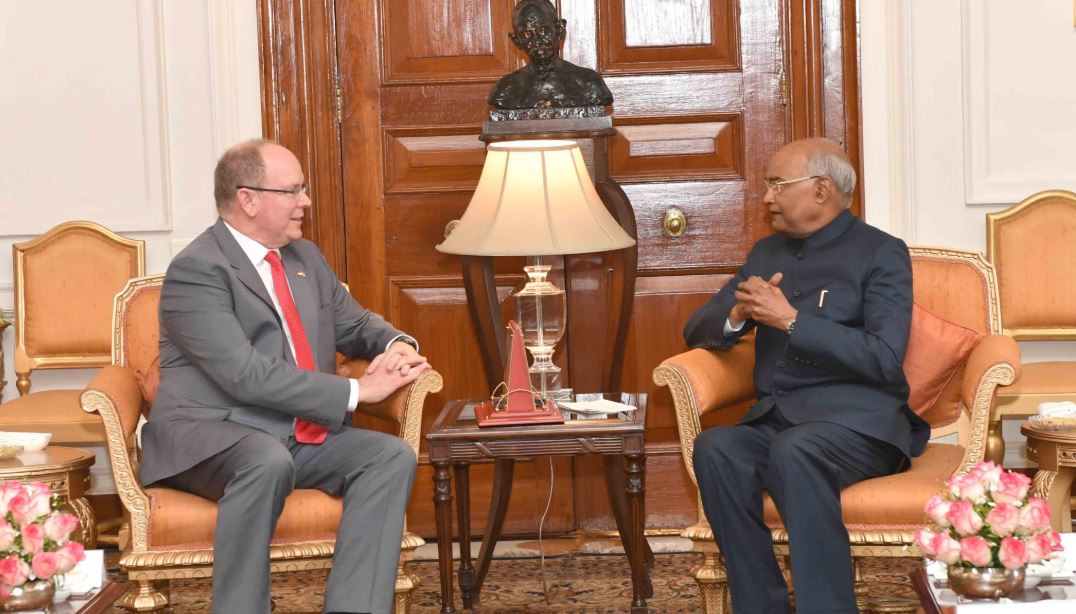 President Kovind meets Prince Albert II