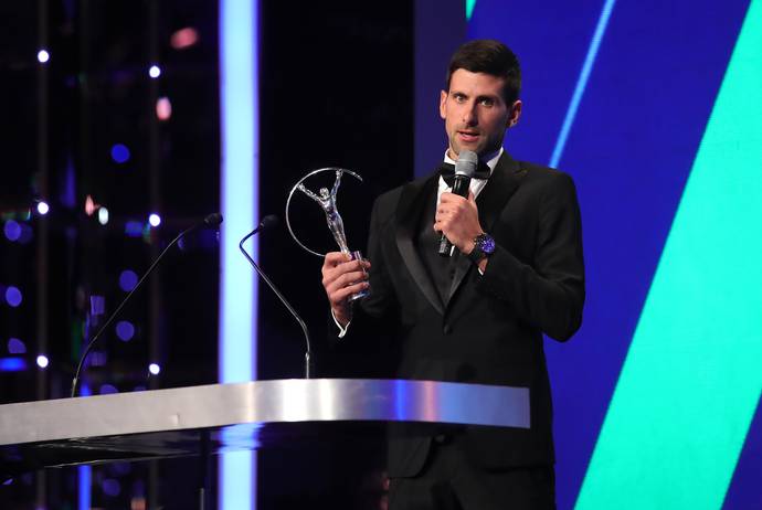 Novak Djokovic wins the Laureus World Sportsman of the Year Award