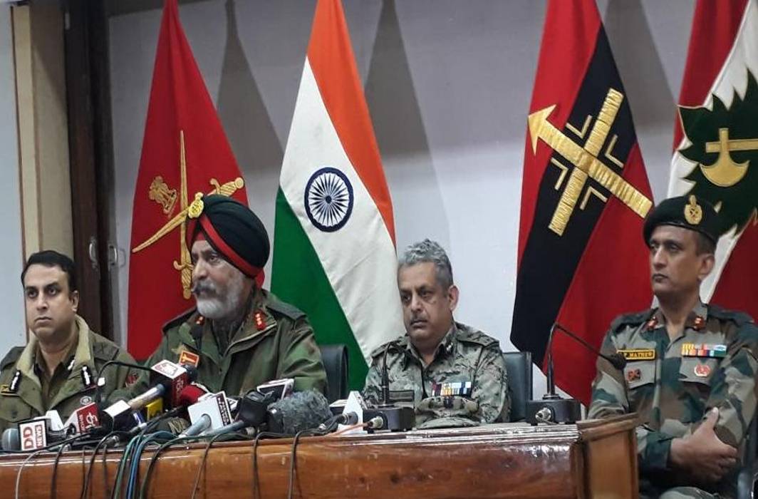 Joint briefing of the security forces in Jammu and Kashmir