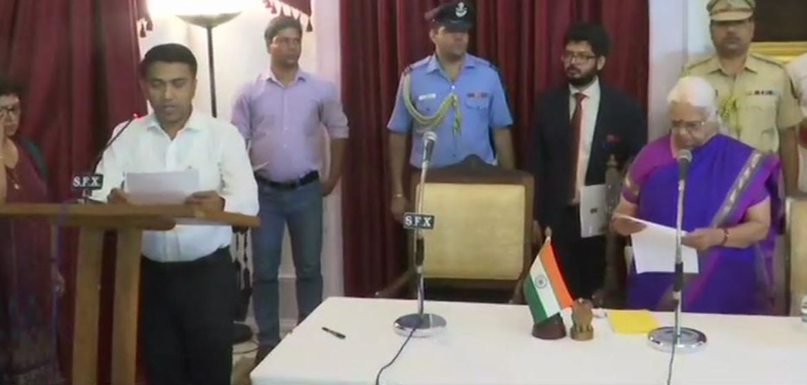 Pramod Sawant takes oath as Chief Minister of Goa