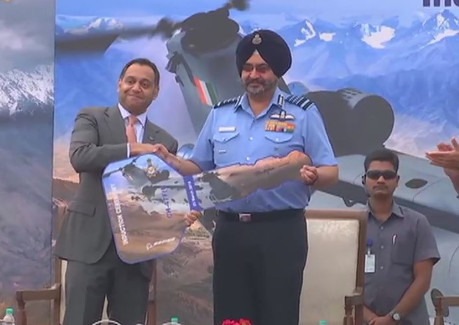 Air Chief Marshal BS Dhanoa at induction ceremony of Chinook helicopters in Chandigarh