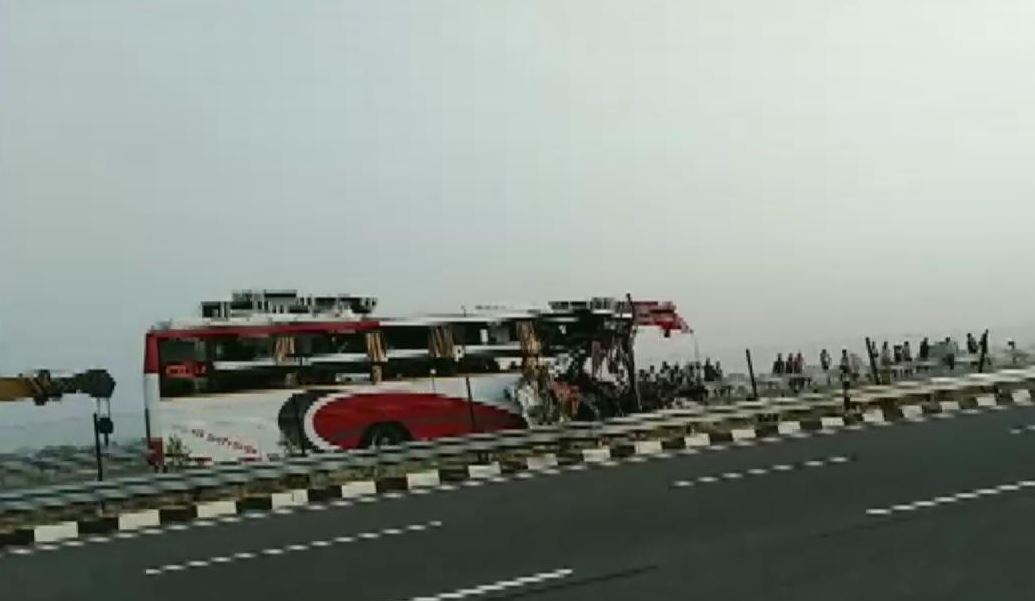 Visuals of the bus that met with the accident