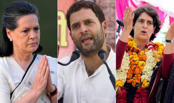 UPA chairperson Sonia Gandhi, Congress president Rahul Gandhi, party general secretary Priyanka Gandhi