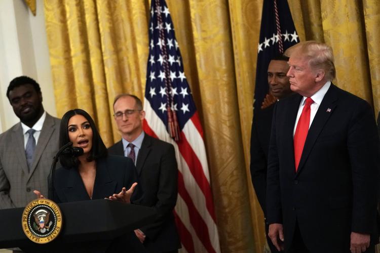 Kim Kardashian attends White House event