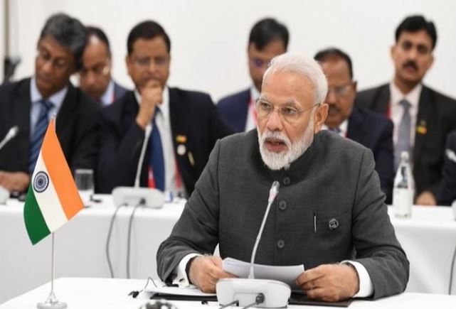 Prime Minister Narendra Modi during BRICS informal talks