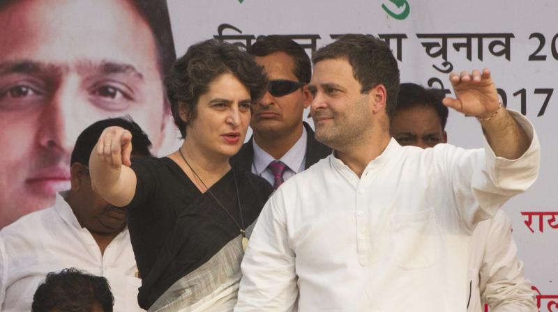 Congress general secretary Priyanka Gandhi Vadra and Rahul Gandhi