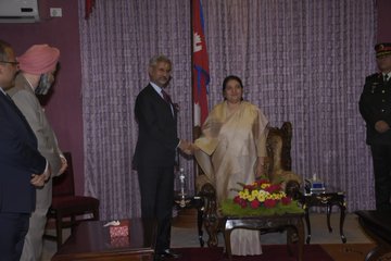 External Affairs Minister S Jaishankar meets Nepal President Bidya Devi Bhandari