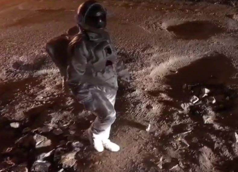 Baadal Nanjundaswamy who shared a video of walking on the moon.