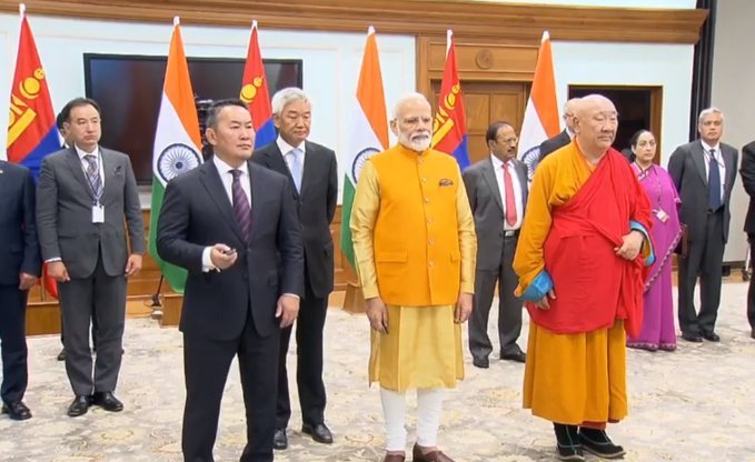 Prime Minister Narendra Modi and President of Mongolia