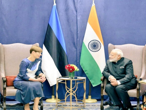 PM Modi and Estonia’s President Kersti Kaljulaid during a meeting on the sidelines of UNGA in New York