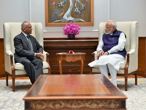 Ladakh Lieutenant Governor RK Mathur meets Prime Minister Narendra Modi in New Delhi on Wednesday