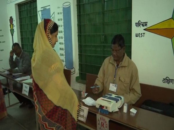 Woman casting her vote