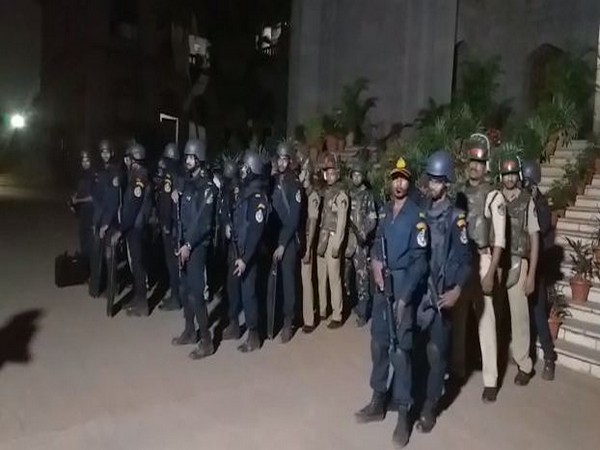 Commandos during the mock drill at Telangana High Court