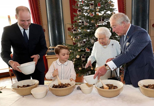 Prince William, Prince George, the Queen and Prince Charles