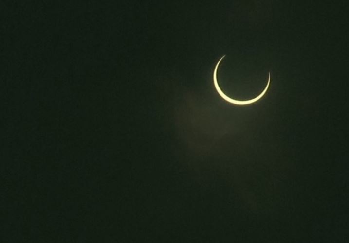 Visuals of solar eclipse from Ahmedabad in Gujarat on Thursday morning