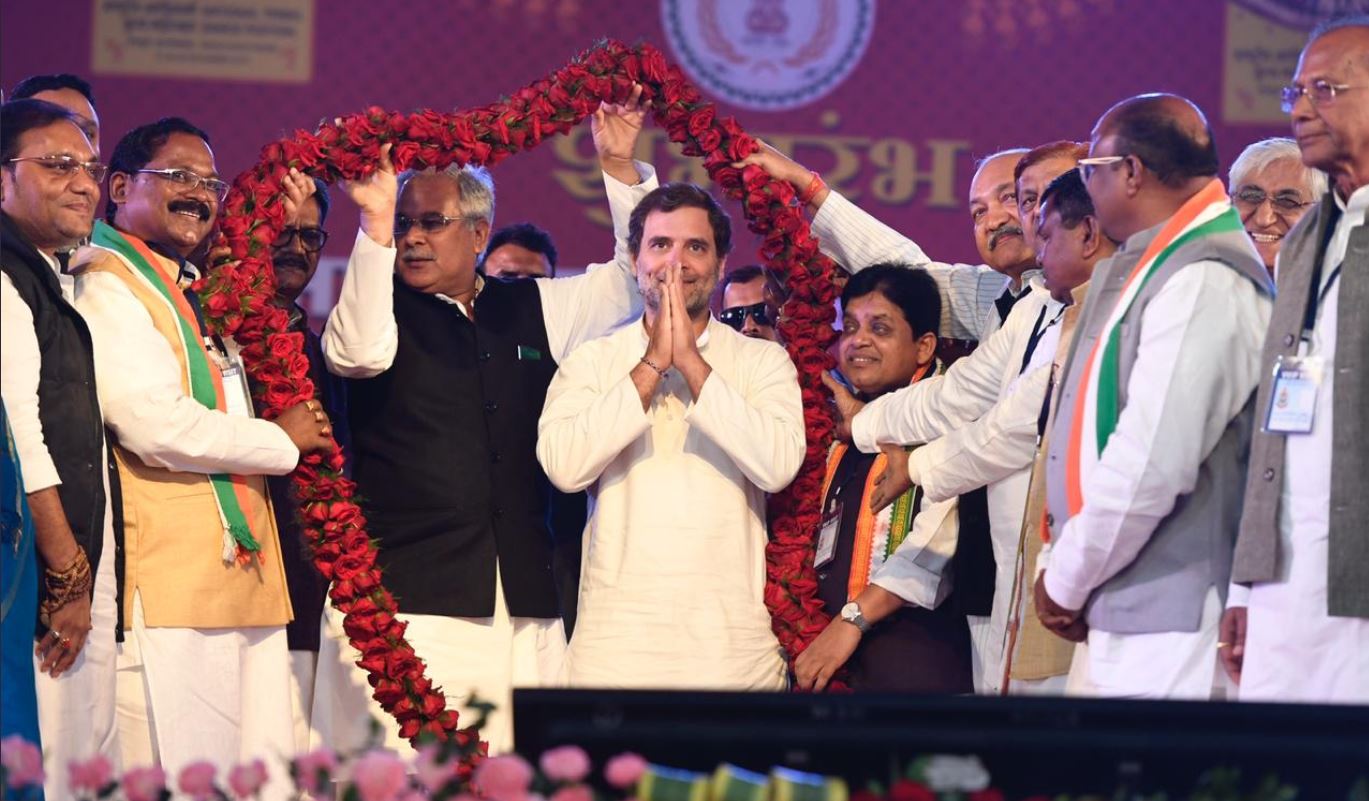 Rahul Gandhi attends National Tribal Dance Festival in Raipur