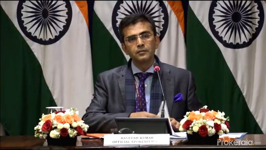 Ministry of External Affairs spokesperson Raveesh Kumar addressing a weekly briefing