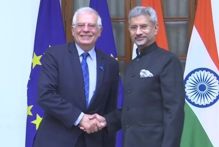 EU diplomat Josep Borrell Fontelles meets S Jaishankar