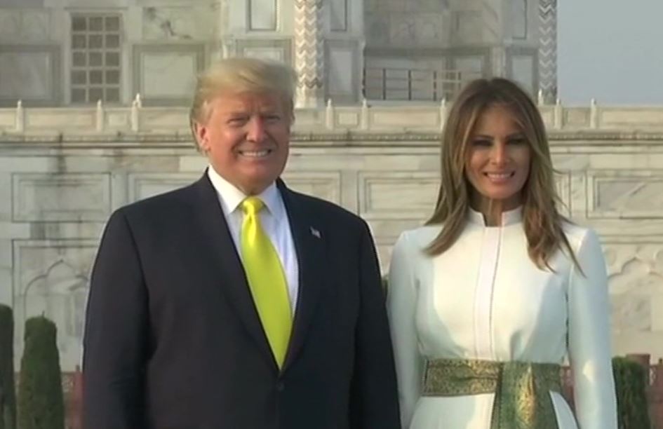 US President Donald Trump and First Lady Melania Trump visits  Taj Mahal
