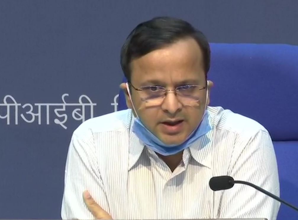 Lav Agarwal, Joint Secretary, Union Health and Family Welfare Ministry, during a press briefing in New Delhi on Thursday.