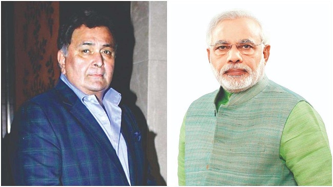 Rishi Kapoor and Prime Minister Narendra Modi