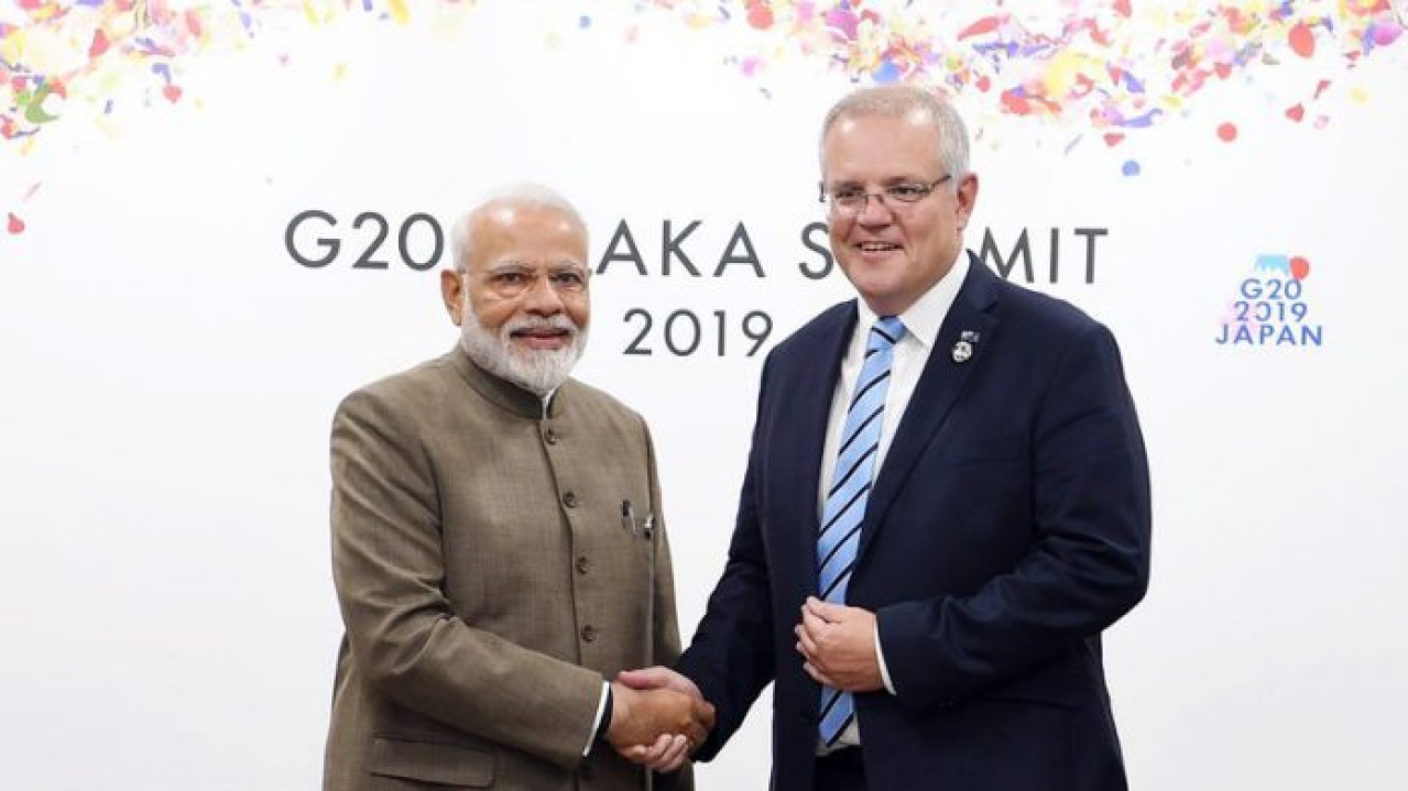 Australian Prime Minister Scott Morrison and Prime Minister Narendra Modi