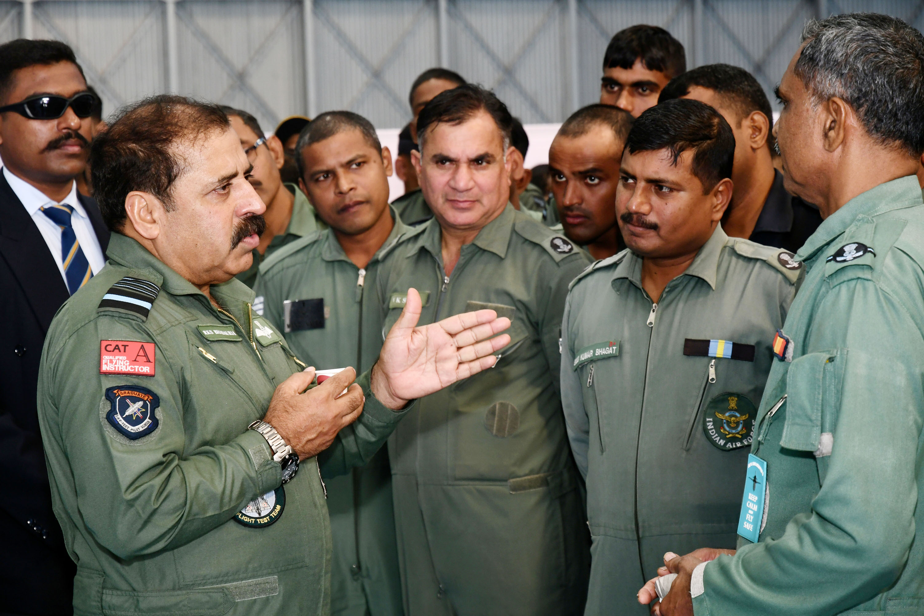 Air Chief Marshal RKS Bhadauria while flying a Rafale aircraft