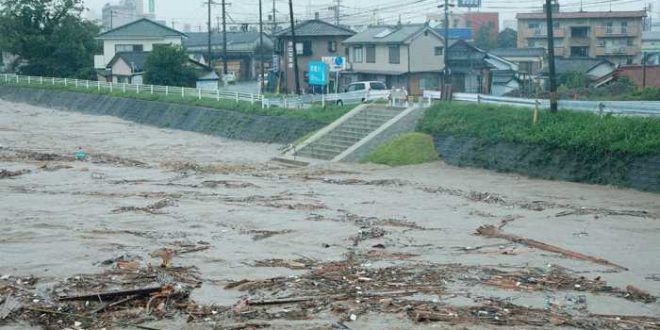 Flash floods in southwestern Japan