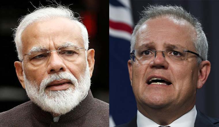 Prime Minister Narendra Modi and Australia Prime Minister Scott Morrison