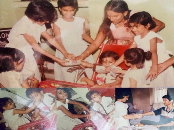 Childhood pictures of Sushant Singh Rajput celebrating Raksha Bandhan