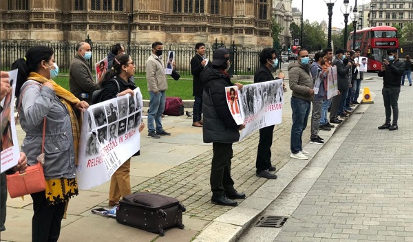 protest against Pakistan government, in front of UK Parliament