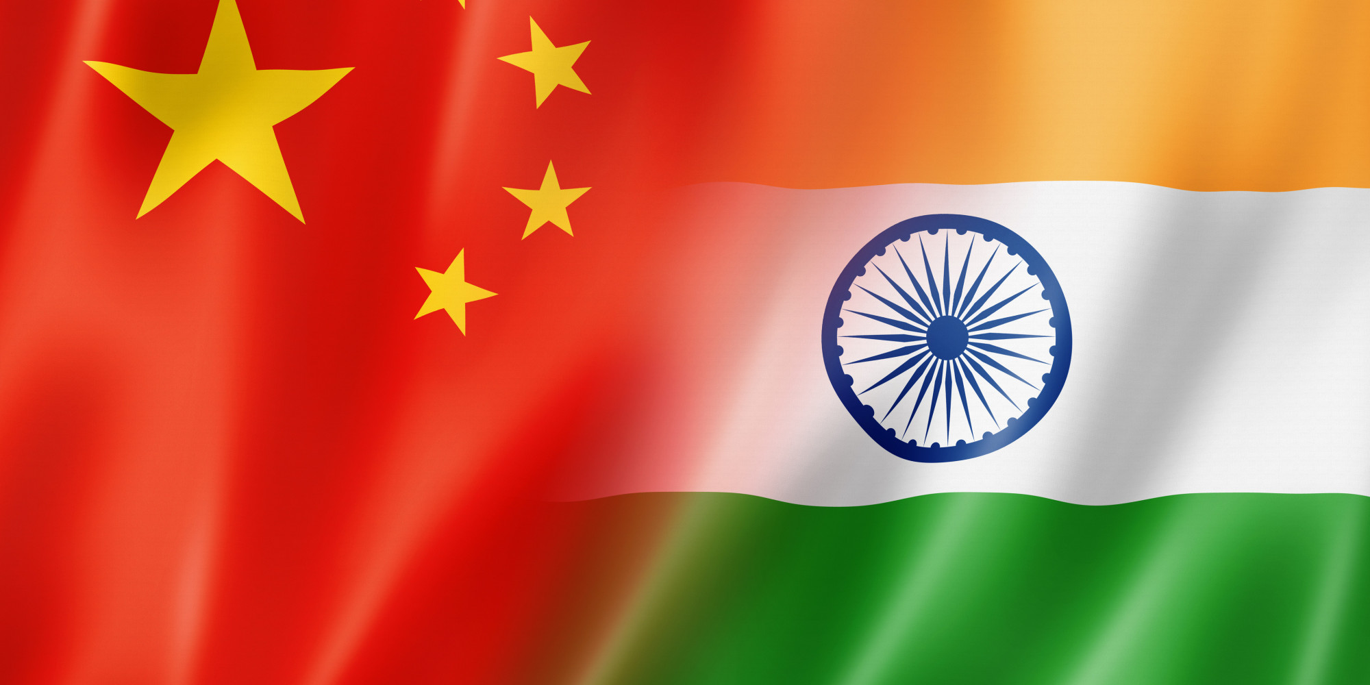 India and China Flags