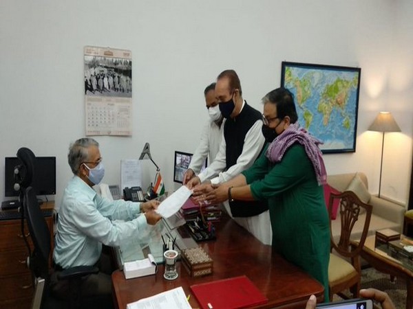 RJD MP Manoj Jha filing nomination as Opposition's candidate for the post of Deputy Chairman in Rajya Sabha.